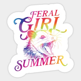 Feral Girl Summer Sticker